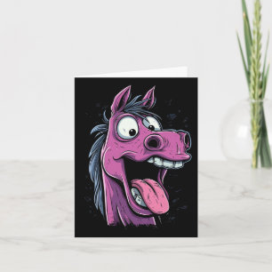 Cool Horse Showing Tongue Horses Riding On Horseba Card