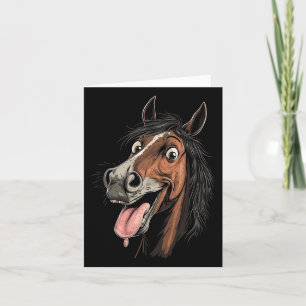 Cool Horse Showing Tongue Horses Riding On Horseba Card