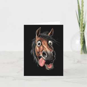 Cool Horse Showing Tongue Horses Riding On Horseba Card