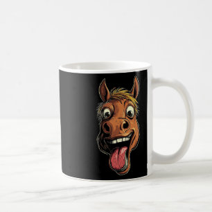 Cool Horse Showing Tongue Horses Riding On Horseba Coffee Mug