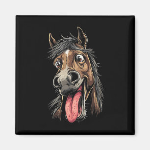 Cool Horse Showing Tongue Horses Riding On Horseba Magnet