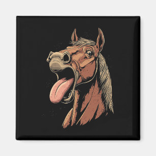 Cool Horse Showing Tongue Horses Riding On Horseba Magnet