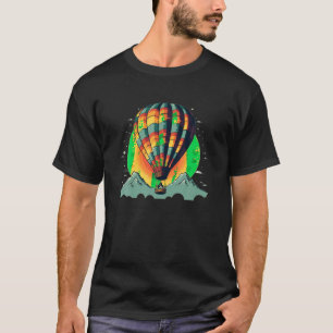 Cool hot Air Balloon with Mountains T-Shirt