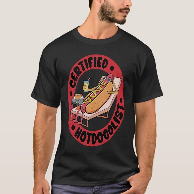 Cool Hot Dog For Men Women Boys Sausage Hot Dog Lo T-Shirt (Front)