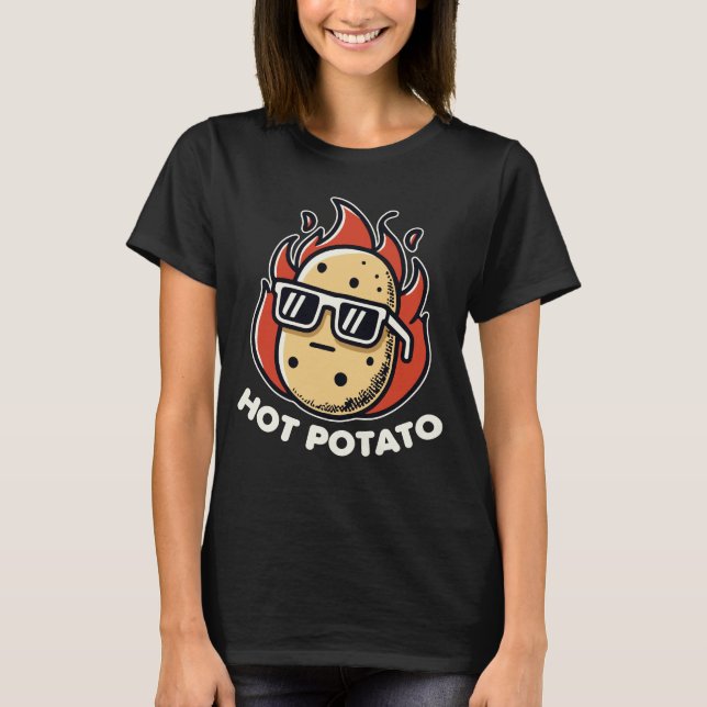 Cool Hot potato Vegetables Vegan Diet T-Shirt (Front)
