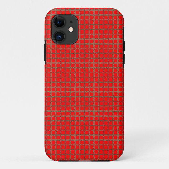 Cool Hot Red Unique Pattern Case-Mate iPhone Case (Back)