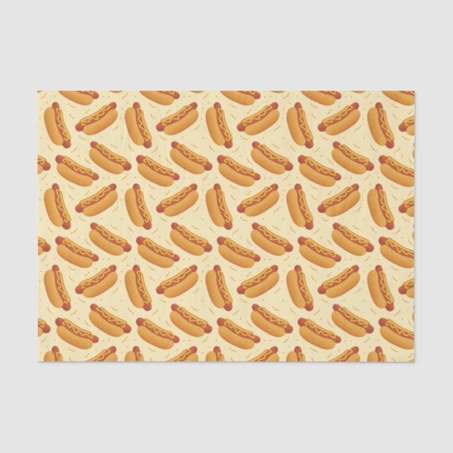 cool hotdog tiled party  tissue paper (Front)