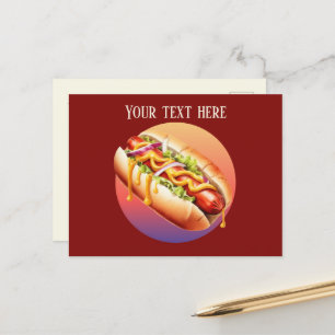 Cool hotdog vendors add message  postcard