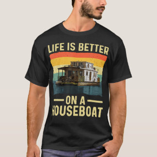 Cool Houseboat Boat Houseboat T-Shirt