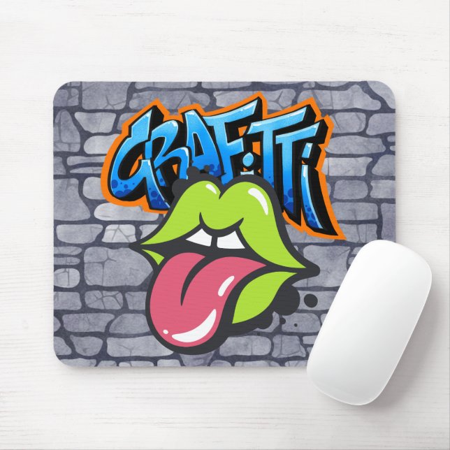 Cool Humour Graffiti colourful street art fun desi Mouse Pad (With Mouse)