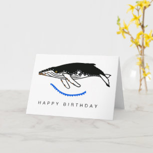 Cool Humpback WHALE -Endangered animal graphic Card