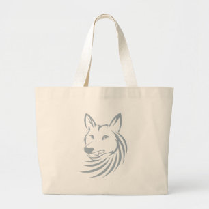 Cool Hunting Coyote Logo Large Tote Bag