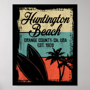 Cool Huntington Beach Surfing Competitions Poster