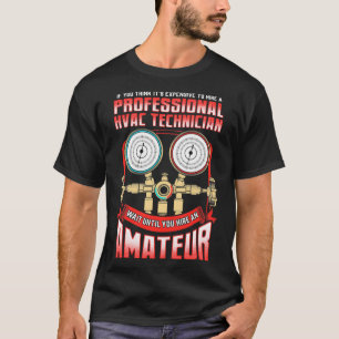 Cool HVAC Technician  With Pressure Gauges Motive  T-Shirt