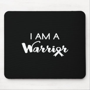 Cool I Am A Warrior Ribbon Breast Childhood Cancer Mouse Pad