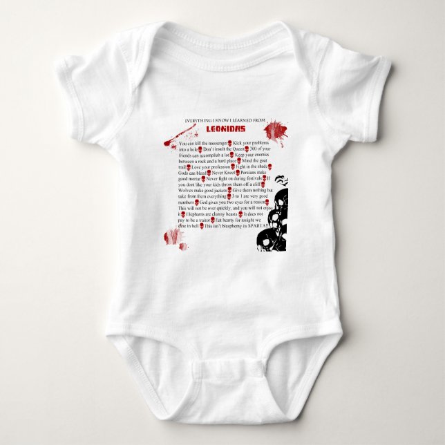 Cool I learned everything I know From leonidas Baby Bodysuit (Front)