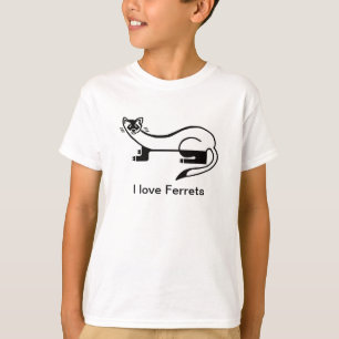 Cool I love FERRETS - Boys T-Shirt