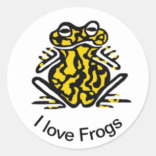 Cool I love FROGS - Conservation - Nature Classic Round Sticker