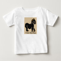 Cool I love GORILLAS - Animal graphic -