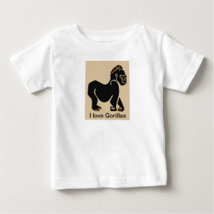 Cool I love GORILLAS - Animal graphic - Baby T-Shirt