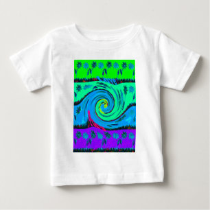 Cool I Love Hawaii: Floral Pop Art pattern Design Baby T-Shirt