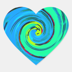 Cool I Love Hawaii: Floral Pop Art pattern Design Heart Sticker