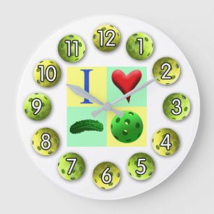 Cool I love Pickleball Clock