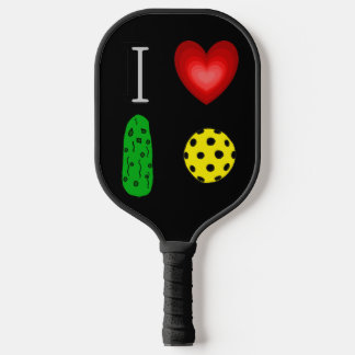 Cool I Love Pickleball Graphic Art Pickleball Paddle