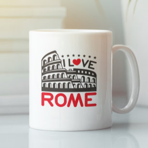 Cool I Love Rome Italy Colosseum Travel Coffee Mug