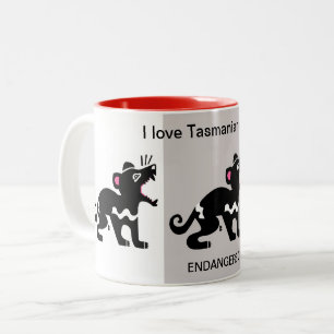 Cool I love Tasmanian devils - Conservation - Two-Tone Coffee Mug