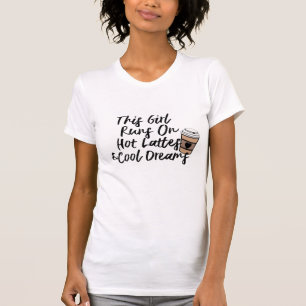 "Cool I Love You A Latte Coffee" Funny T-shirt