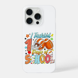 Cool I Tackled 100 Days School Football Theme iPhone 15 Pro Case