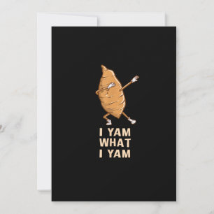 Cool I Yam What I Yam - Funny Dabbing Fan Dancer  Holiday Card