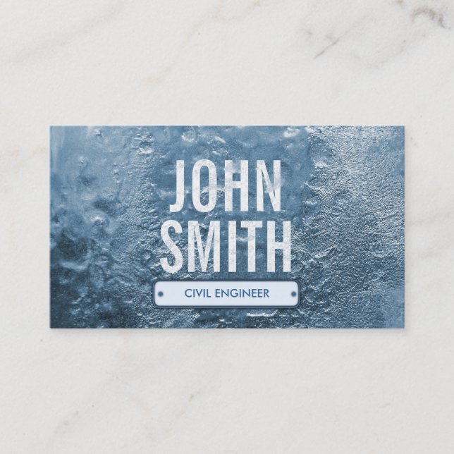 Cool Ice Age Civil Engineer Business Card (Front)