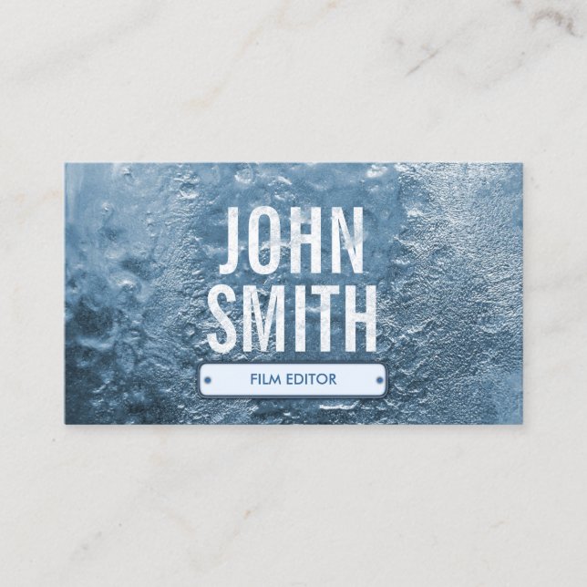 Cool Ice Age Frozen Film Editor Business Card (Front)