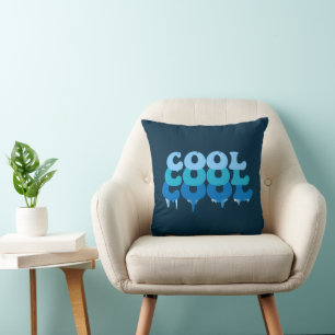Cool Ice Cold Fun Blue Quote Cushion