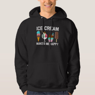 Cool Ice Cream Art For Men Women Gelato Cone Froze Hoodie