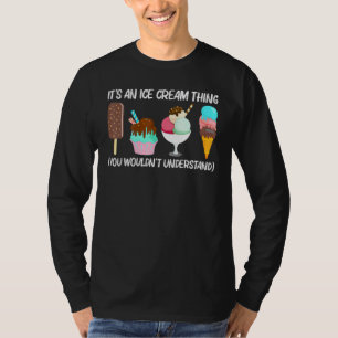 Cool Ice Cream Art For Men Women Gelato Cone Froze T-Shirt