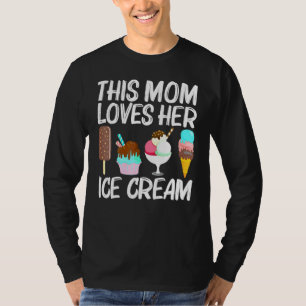 Cool Ice Cream Art For Mum Mama Gelato Cone Frozen T-Shirt