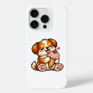 Cool Ice Cream Dog iPhone 15 Pro Case