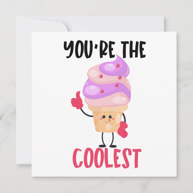 Cool Ice Cream Pun Card (Front)