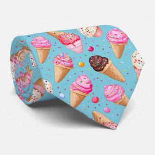 Cool ice cream tiled pattern tie