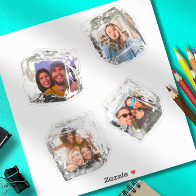 Cool Ice Cube Party Photo Custom-Cut Vinyl Sticker (Creator Uploaded)