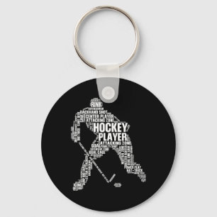 Cool Ice Hockey Art For Men Women Boy Girl Ice Hoc Key Ring