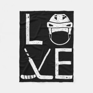 Cool Ice Hockey Art For Men Women Goalie Coach Fie Fleece Blanket