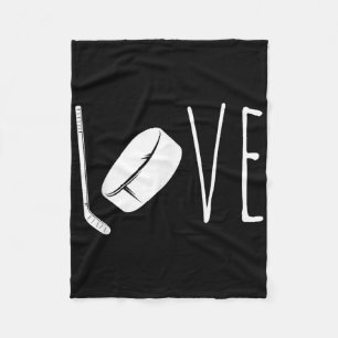 Cool Ice Hockey Art For Men Women Goalie Coach Fie Fleece Blanket