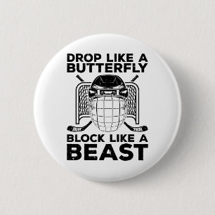 Cool Ice Hockey Art For Men Women Goalie Hockey Lo 6 Cm Round Badge