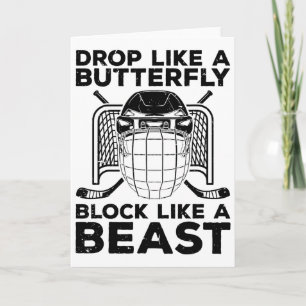 Cool Ice Hockey Art For Men Women Goalie Hockey Lo Card