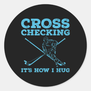 Cool Ice Hockey Art Men Women Field Hockey Lover C Classic Round Sticker