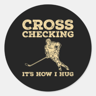 Cool Ice Hockey Art Men Women Field Hockey Lover C Classic Round Sticker